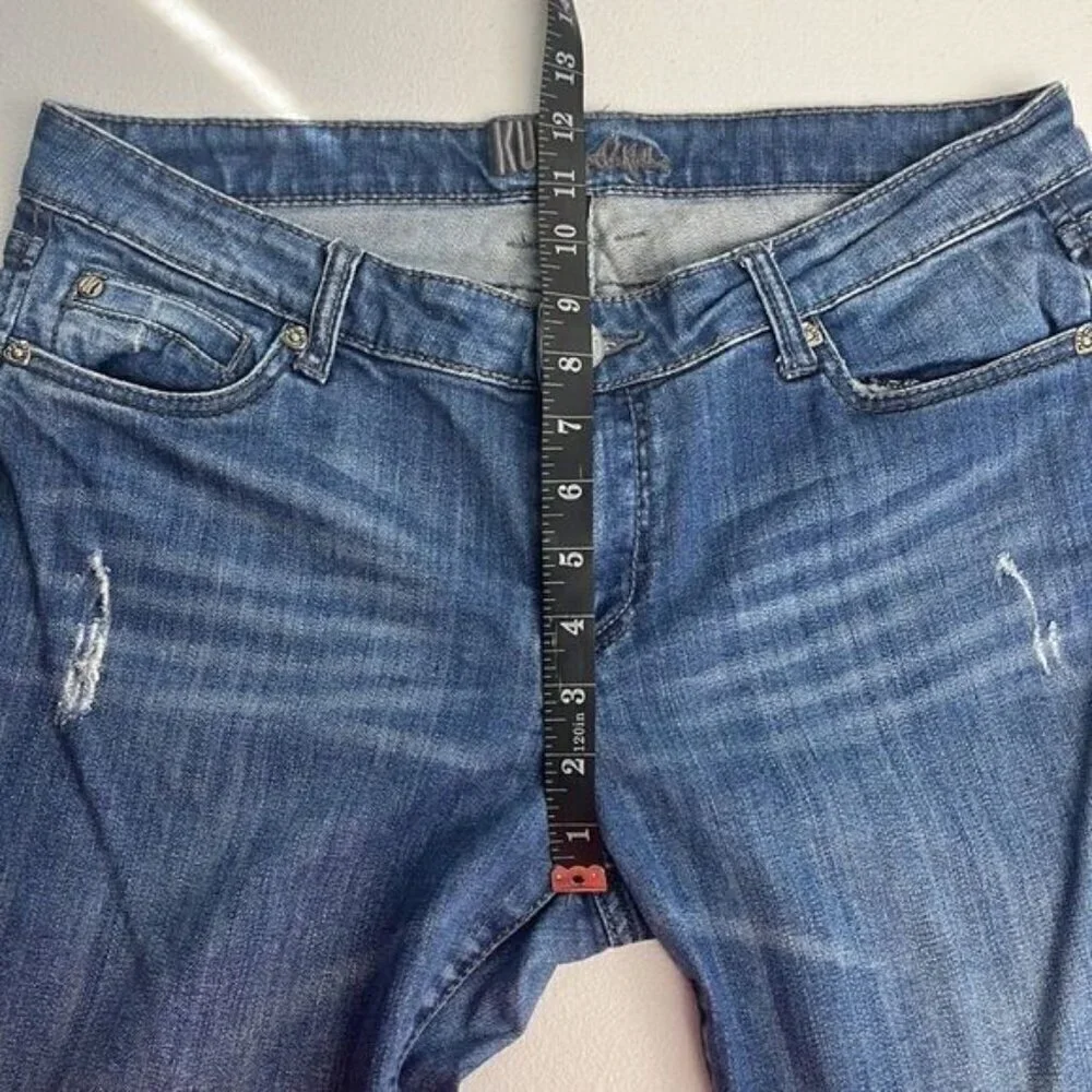 Kut from the Kloth Stevie Jeans Straight Leg Mid-Rise Denim 10 - Picture 7 of 11